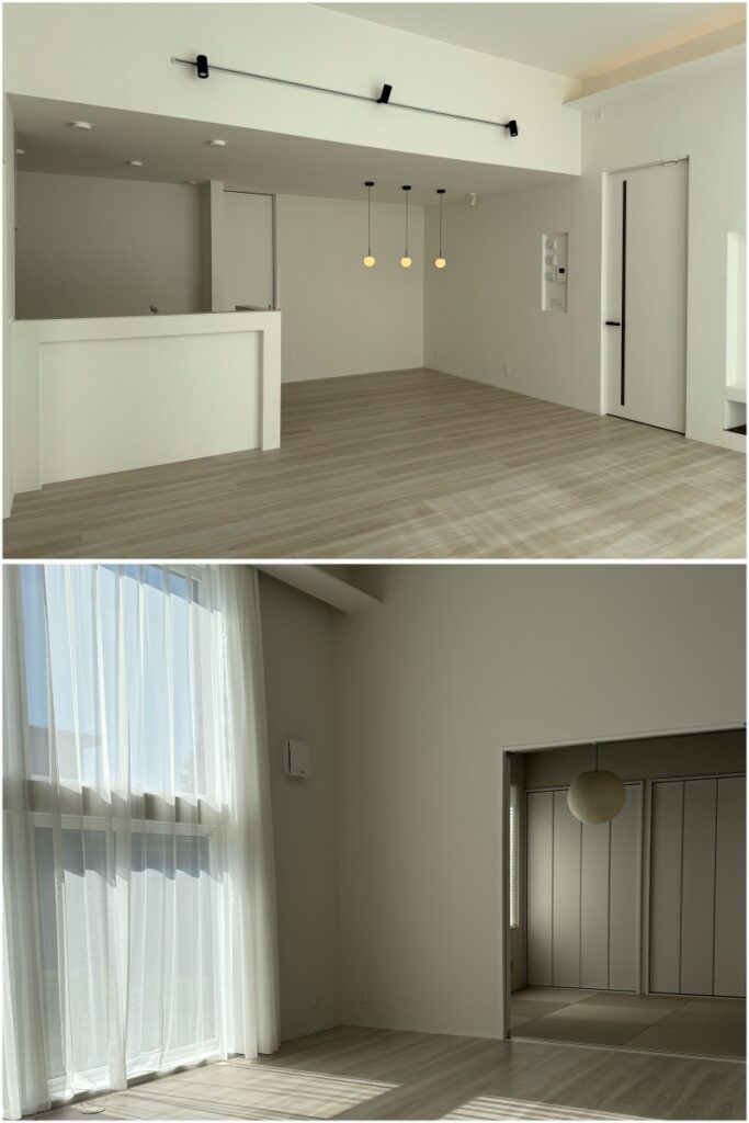 ダブルレースのホワイトインテリアの平屋が完成で