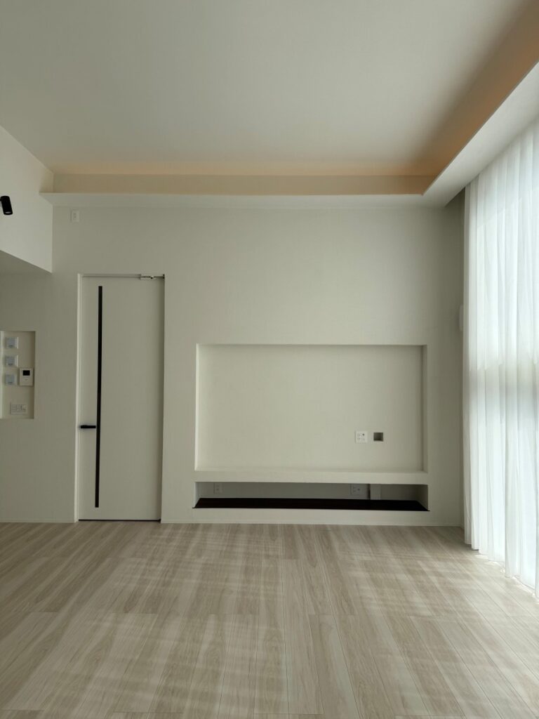 ダブルレースのホワイトインテリアの平屋が完成で