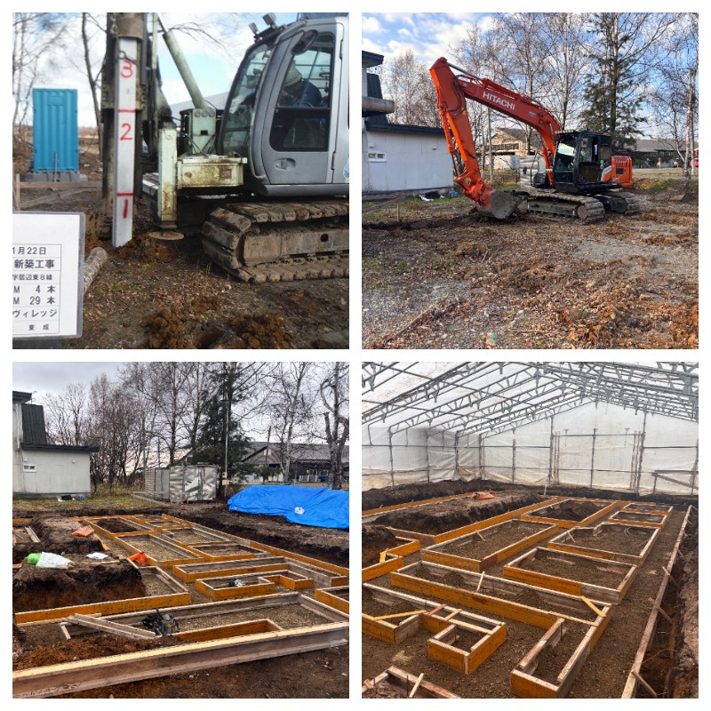 冬期間施工に入りました
